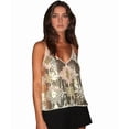 thumbnail image 1 of Women Semi See Through Sparkly Tank Top Sleeveless V Neck Floral Sequin Camisole Outfits XL, 1 of 7