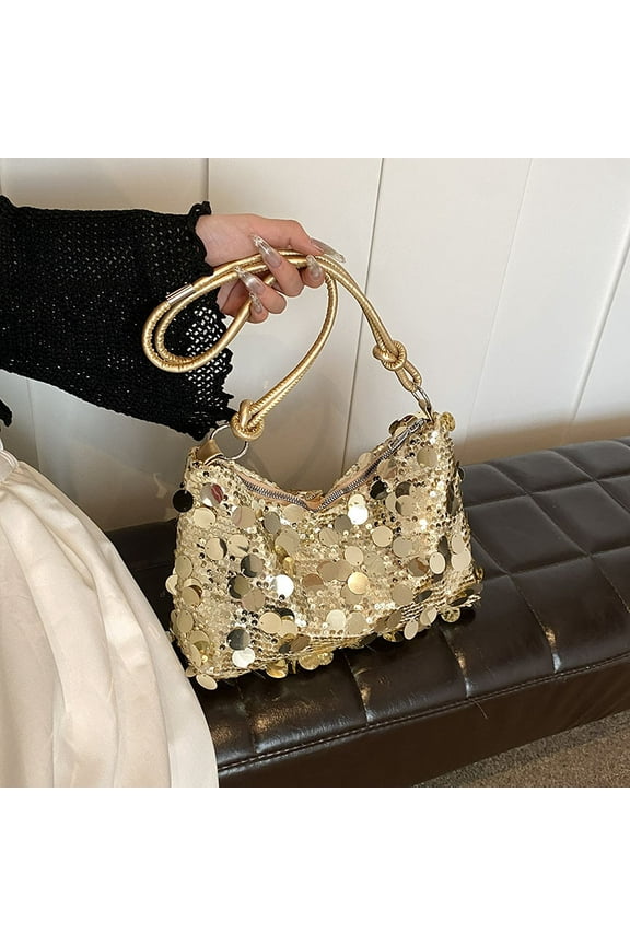 Women Sequin Bag Small Shoulder Tote Sparkly Purse Clutch Handbags Evening Bag Party Bling Glitter Sparkle Sequin Purse
