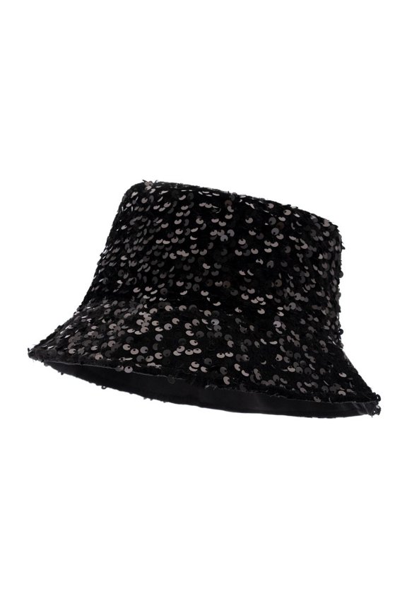 Women Sequin Shiny Fisherman Bucket Hat Summer Sun Protection Outdoor Travel Cap