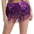 thumbnail image 1 of Women Sequin Tassel Hip Skirt Scarf Sparkly Wrap Rave Belly Dance Skirt Festival Party Costume, 1 of 6