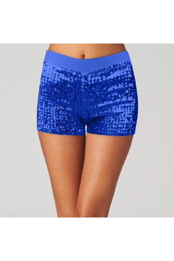 Women Sequins Shorts Disco Hot Pants Shiny Glitter Jazz Mini Short Stretch Dance Wax Shorts for Women Walking Shorts Women Work Out Shorts for Women Women's Mesh Shorts Women's Boy Short Panties