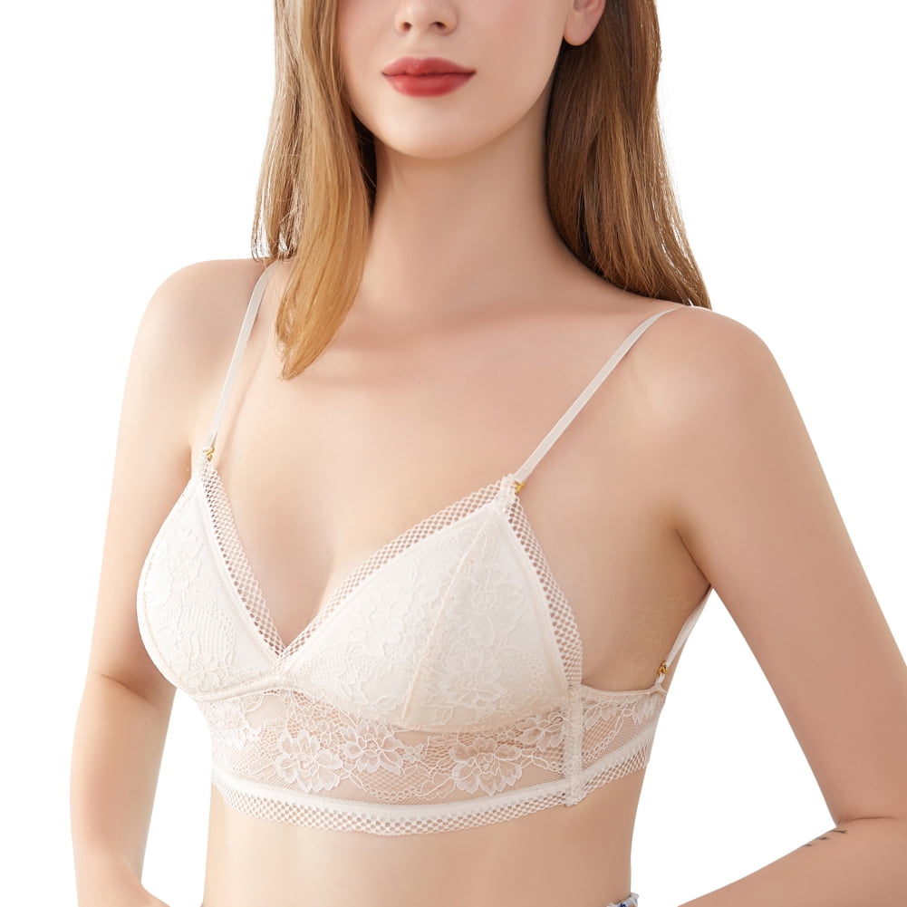 Ultra Thin Seamless Lace Camisole Bra With V Neck, Lace Bra, And Triangle  Design For Women Sexy Bralette Underwear For Small Breasts And Lingerie  From Lizhirou, $9.85