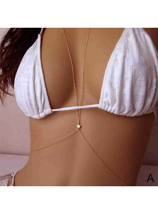 Women Bra Waist Belly Crossover Body Chain Harness Tassel Necklace