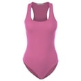 thumbnail image 1 of Women Sexy Casual Ultra Comfort Sleeveless Basic Scoop Neck Racerback Bodysuit Tank Top, 1 of 5