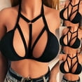 thumbnail image 1 of Women Sexy Cross Strappy Bra Crop Top Tank Tops Bustier Vest Bralette Blouse, 1 of 5