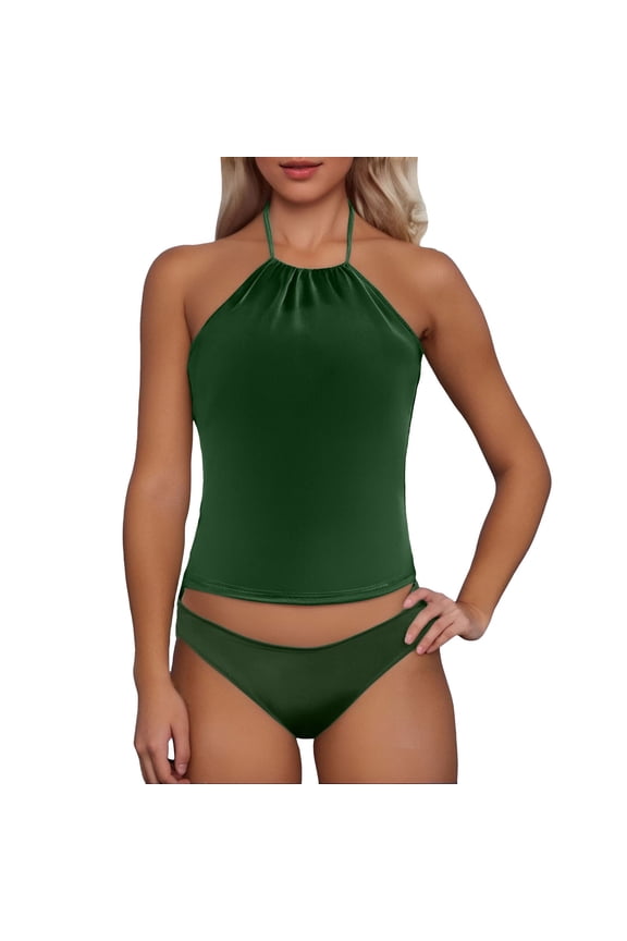 Women Sexy Cute Split Bikini Swimsuit High Waisted Bikini Sexy Push Up Two Piece Beach Swimming Swimsuits