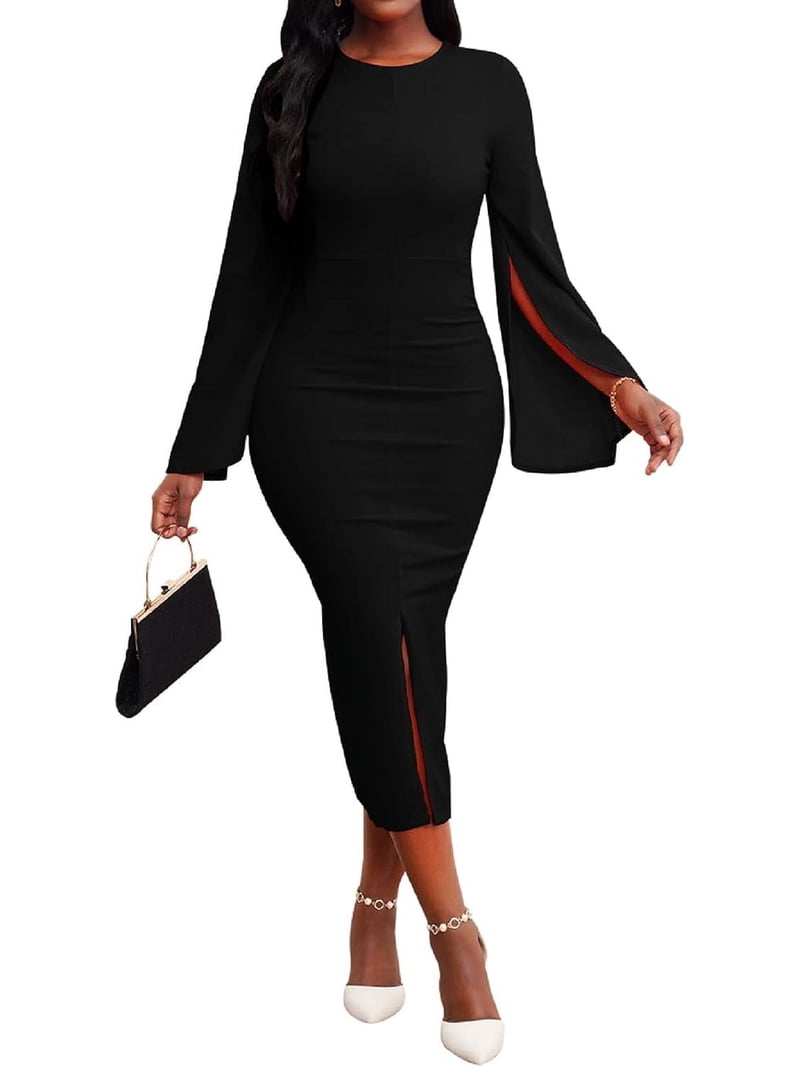 Women Sexy Dress Bodycon Work Dress Elegant Pencil Dress