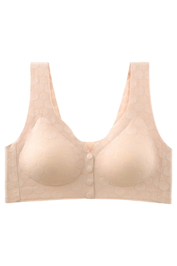 Women Sexy Front Button Underwire Bra Shaping Cup Support Comfort Shoulder Strap Plus Size Lingerie T-Shirt Bra Everyday Wear