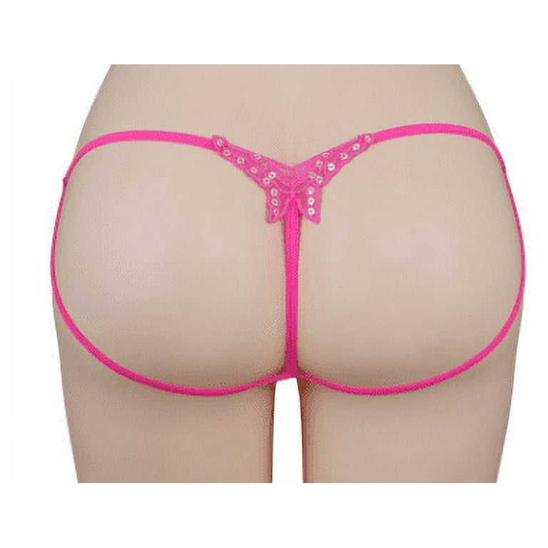 Mesh and Lace Trim Cheeky Panty - Butterfly