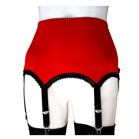 Women Sexy Garter Belt High Waist Suspender Belt, Night Club Elastic 6 Straps Clip Garters
