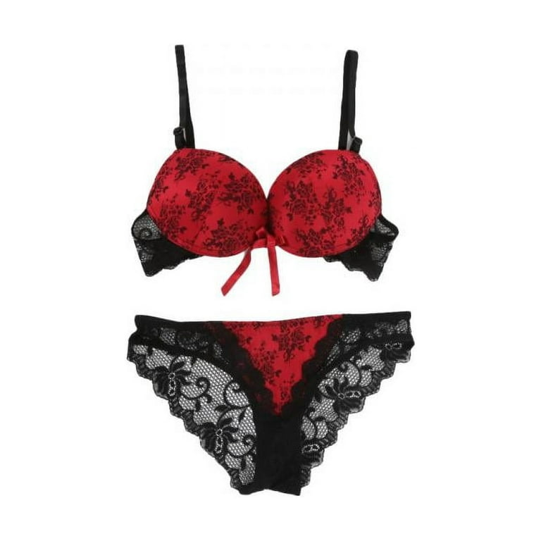 Ready Or Not Lace Push Up Bra - Red