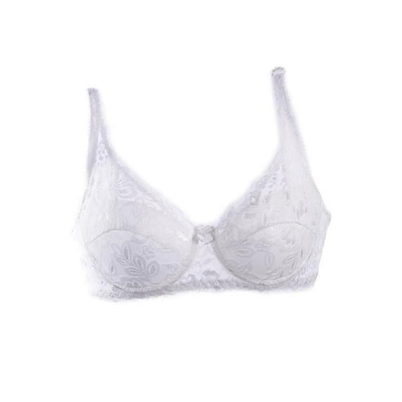 Women Sexy Lace Bra Underwire Push Up Lace Bralettes Padded Lace Bralettes Bandeau Bra,Cute 3/4 Cover Multi-color Everyday Bra,Adjustable Strap Comfort Classic Seamless Beauty back Lace Bra,White