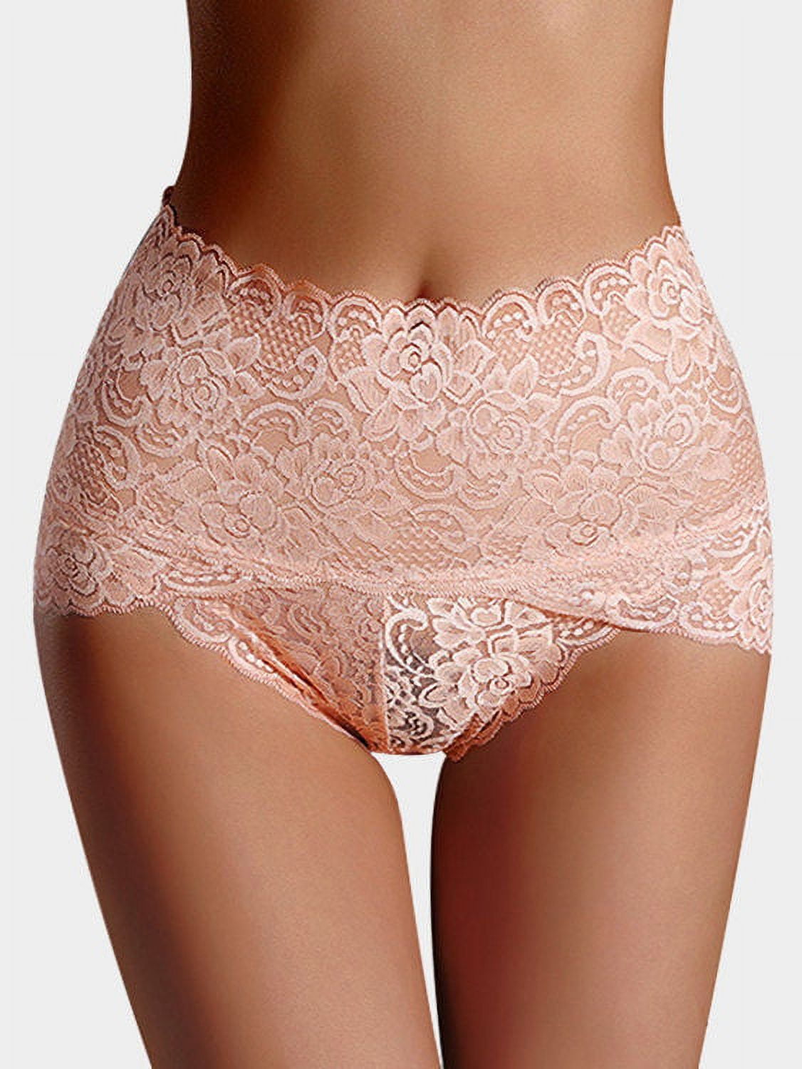 Women Sexy Lace Comfortable High Waist See Through Knickers