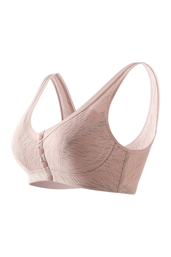 Women Sexy Lace Front Button Shaping Cup Shoulder Strap Large Size Underwire Bra Sports Bras for Girls Thin Bras for Women Womens Sports Bras plus Size Women S Sports Bras Pack Sports Bras for Women