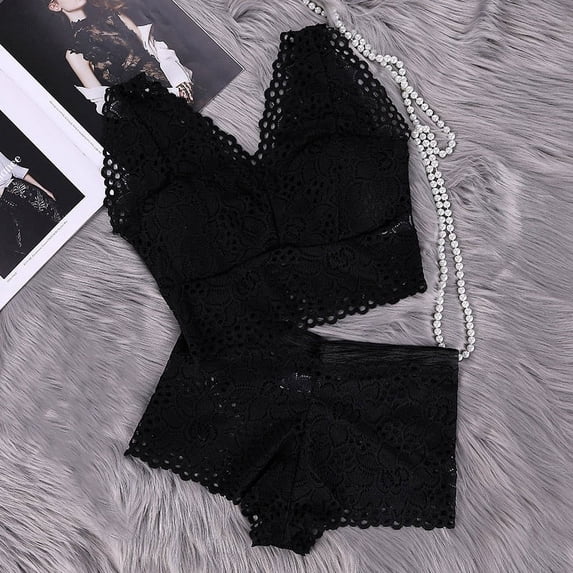 Women Sexy Lace Lingerie Bras and Panties Set