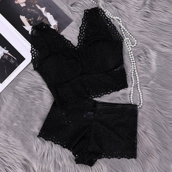 Women Sexy Lace Lingerie Bras and Panties Set