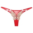 thumbnail image 1 of Women Lace Panties V Cut Cheeky Underwear Low Rise Bikini Naughty Lingerie Brief, 1 of 5