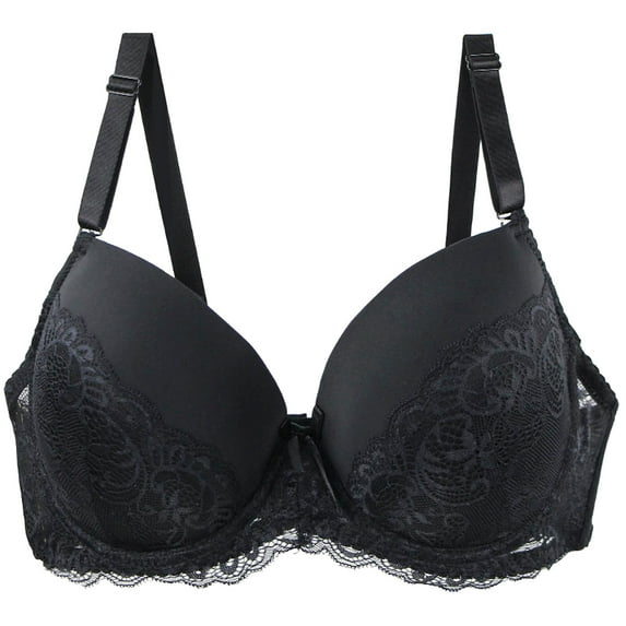 Women Sexy Lace Shaping Cup Adjustable Shoulder Strap Large Size Underwire Bra