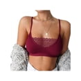 thumbnail image 1 of Women Sexy Lace Side Thin Straps Tube Top Solid Color Lace Stitching Bra, 1 of 1
