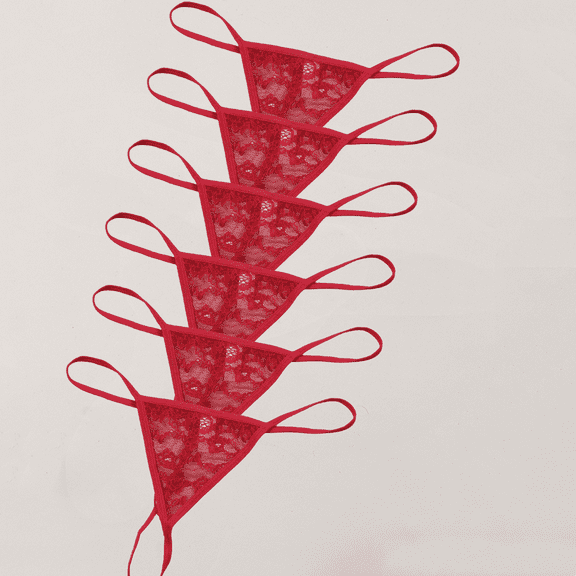 Women Sexy Lace Thong Low Rise Lace Panties Womens Underwear 6 Pack