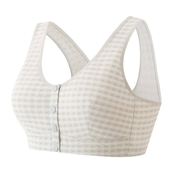 Women Sexy Lace Underwire Bra Front Button Adjustable Shoulder Strap Comfortable Support Shaping Cup Full Coverage Push Up