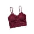 thumbnail image 1 of Women Sexy Lingerie Lace V-Neck Crochet Bralette Bra Crop Tops Cami Padded Tank, 1 of 3