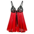 thumbnail image 1 of Women Sexy Lingerie Spaghetti Strap Lace Nightgowns for Women Sexy V-Neck Comfy Lounge Dress Gifts for Women, 1 of 1