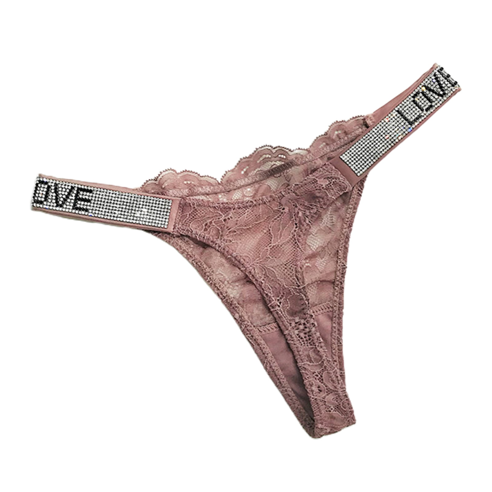 Sexy Underwear Shiny Rhinestone Kecks Women Low Waist Panties
