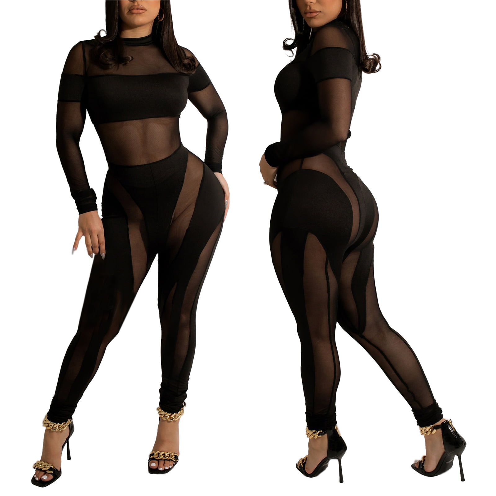 Women Long Sleeves Zipper Patchwork Bodycon Casual Sports Club Jumpsuit  Romper