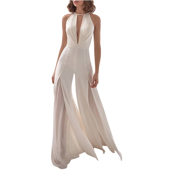 Women Sexy Off Shoulder Lace Sleeveless Ladies Party Evening Dresses Bodycon Wide Leg Jumpsuits Rompers