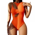 thumbnail image 1 of Women Sexy One Piece Swimsuit Halter Swimwear Hollow Out Bathing Suit, 1 of 6