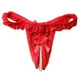 thumbnail image 1 of Women Sexy Pearl Lace Thong Panties Comfortable Breathable Soft Underwear for Daily Wear, 1 of 2