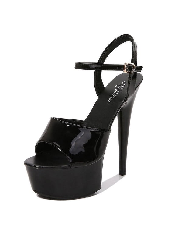 Women Sexy Show Sandals 15CM High Heels Sexy Platform Sandals Girls Shoe for Party Club Fish Toe 5cm Platform for Ladies Dance