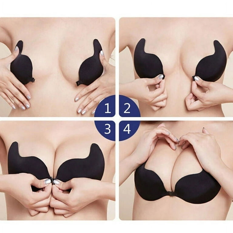 Women Sexy Silicone Self Adhesive Push Up Bras Strapless Invisible