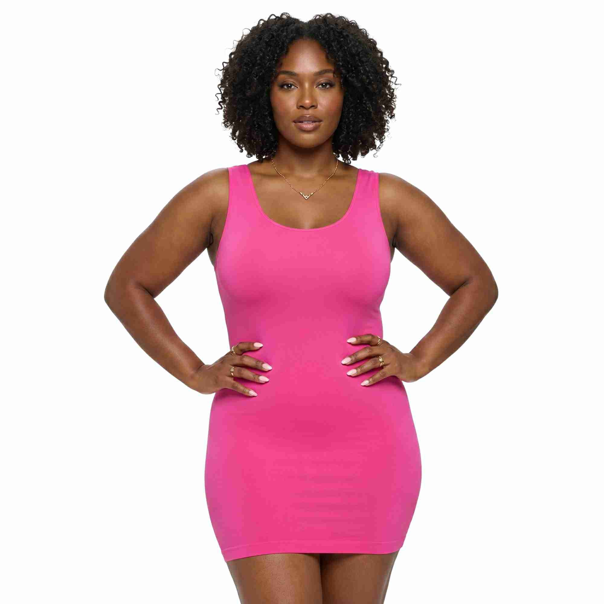 fuchsia pink dress women Fuchsia Satin Mermaid high Slit formal dress with Side Slit and Sweep Train