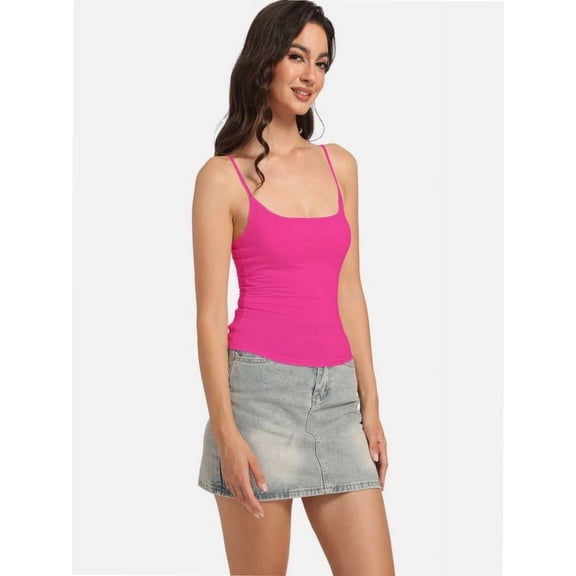 Women Sexy Square Neck Tank Top Summer Going Out Basic Cami Shirt