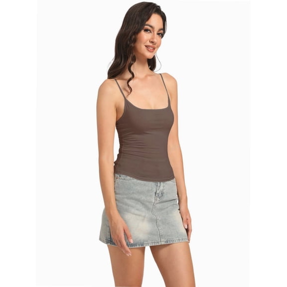 Women Sexy Square Neck Tank Top Summer Going Out Basic Cami Shirt