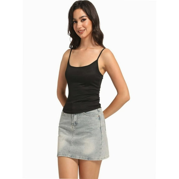 Women Sexy Square Neck Tank Top Summer Going Out Basic Cami Shirt