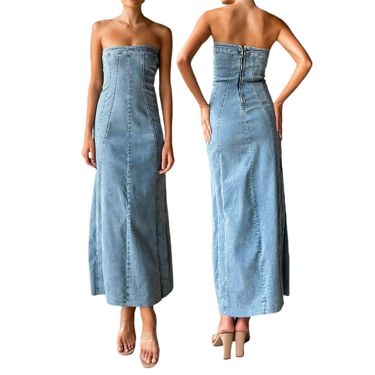 Sexy Off Shoulder Denim Bodycon Dress Sexy Off Shoulder Denim Bodycon Dress