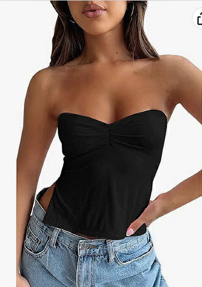 Womens Strapless Crop Top Sexy … curated on LTK