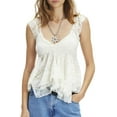 thumbnail image 1 of Women Sexy- Summer - Tops Lace Ruffle Layered Babydoll - Crop Tops Y2k Going Out Tops Party Streetwear White M, 1 of 4