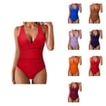 thumbnail image 1 of Women Sexy Tummy Control One Piece Swimsuit with Push Up Halter Neck Bathing Suit, 1 of 5