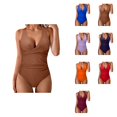 thumbnail image 1 of Women Sexy Tummy Control One Piece Swimsuit with Push Up Halter Neck Bathing Suit, 1 of 5