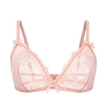 Women Sexy Underwear Mesh See Through Lingerie Embroidery Bra and Thong and Stocking