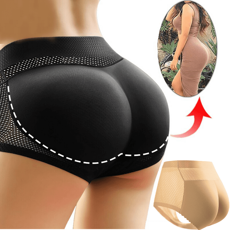 Womens Padded Buttocks Size Enhancer Boxers With Lifters And Hip