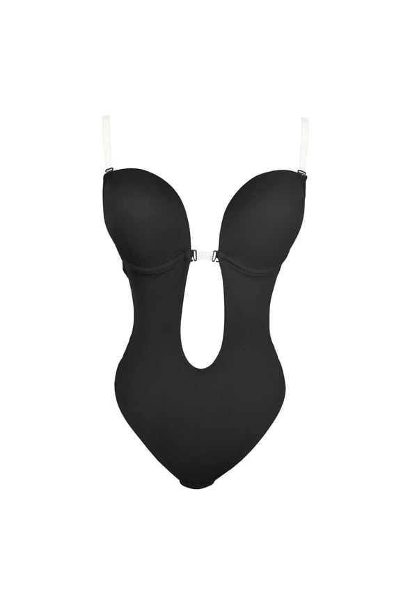 Women Shapewear Backless Body Bra Shaper Womens Plus Size Plunge Invishaper Low Back Thong Bodysuits Open Crotch Daily Use