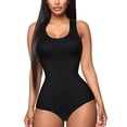 thumbnail image 1 of Women Shapewear Bodysuit Slim Body Shaper Sexy Scoop Neck Thong Bodysuit Tummy Control Jumpsuit Tops, 1 of 6