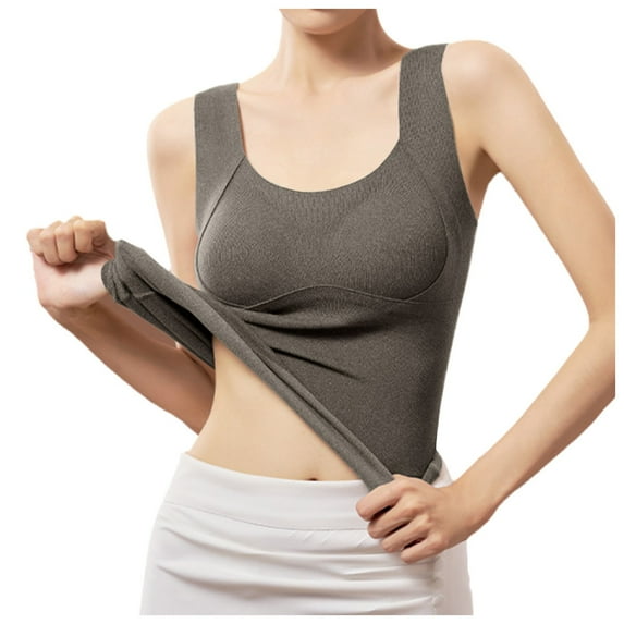 Women Shapewear Seamless Body Workout O Neck Camisole Tops Towel Clip Waist Trainer Max 94 Undergarments for Stomach Control Smooth Corset plus Size Sweat Vest for Women 6x Women's Tops Waist Trainer