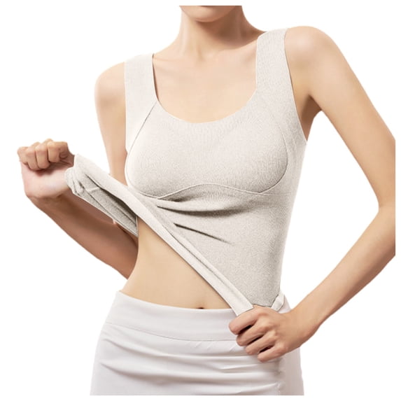 Women Shapewear Seamless Body Workout O Neck Camisole Tops Towel Clip Waist Trainer Max 94 Undergarments for Stomach Control Smooth Corset plus Size Sweat Vest for Women 6x Women's Tops Waist Trainer