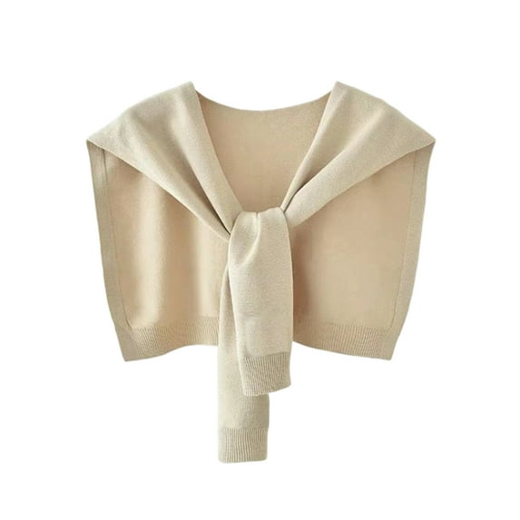 Women Shawl Wrap, Knitted Scarf Cape Pashmina Shawls, Fashion Shrug for Summer Winter Spring & Air-conditioned Room Beige